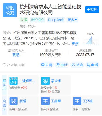 DeepSeek關聯公司重要變更 人員調整與業務擴張，聚焦AI應用開發新賽道
